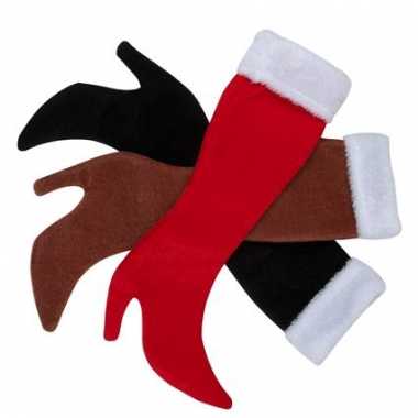 Dameslaars kerstsokken bruin