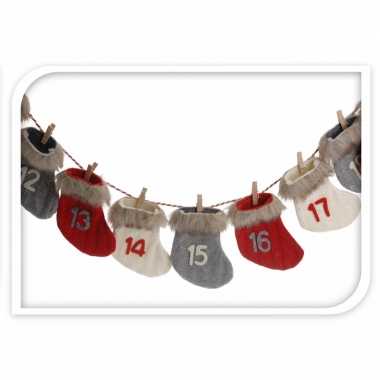 Kerst advent slinger kerstsokjes