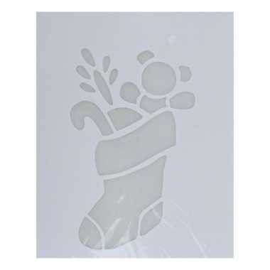 Kerst raamsjabloon kerstsok 35 cm