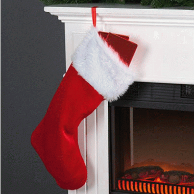 Kerstsok 60 cm rood