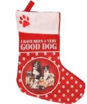 Honden kerstsokken i have been a very good dog 37 cm